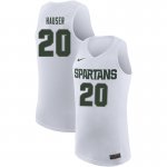 Men Michigan State Spartans NCAA #20 Joey Hauser White Authentic Nike 2020 Stitched College Basketball Jersey HS32O21WD